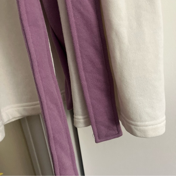 Lacoste Cream Robe with Lavender Trim - Picture 6 of 6